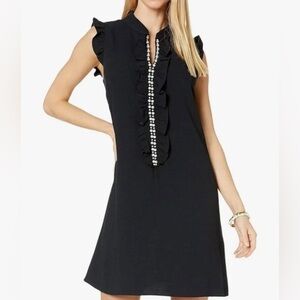 NWT Lilly Pulitzer Adalee Women Dress with Pearl Details, Onyx, sz 8